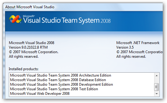 vs2008about